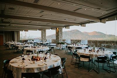 Photos of a wedding ceremony on the Ironwood Terraces